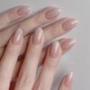 Белые Градиентные Накладные Ногти Френч - Простые Короткие Круглые Tips Нюд и Белый
