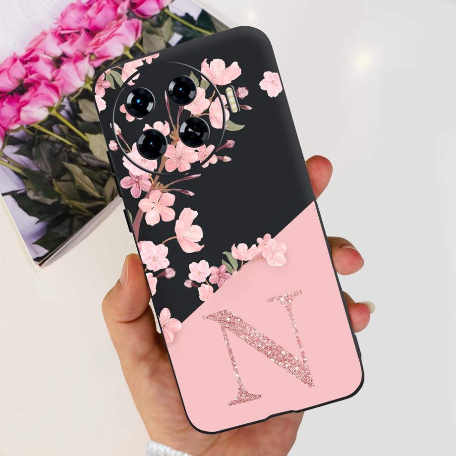 Чехол для Spark 20 Pro+ Мягкий Силиконовый Задний Чехол для Телефона Tecno Spark 20 Pro Plus KJ7 Чехол с Инициалами Буквенный Рисунок Funda Прозрачный