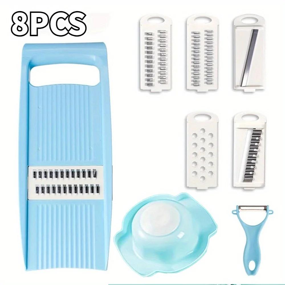 Многофункциональная овощерезка 5 в 1 для овощей и фруктов, картофелерезка, бытовой кухонный измельчитель, кухонная мандолина, овощерезка, гаджеты