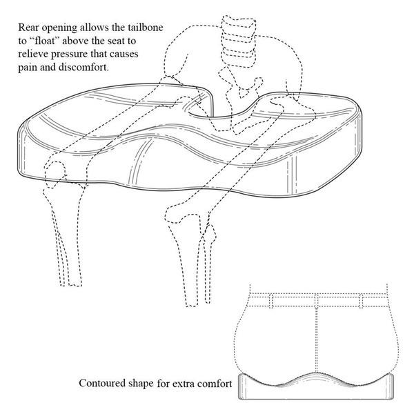 Гелевая подушка для домашнего офиса, подушка для автомобильного сиденья для ортопедического облегчения боли, удобная подушка для стула с памятью, защита поясничного отдела позвоночника