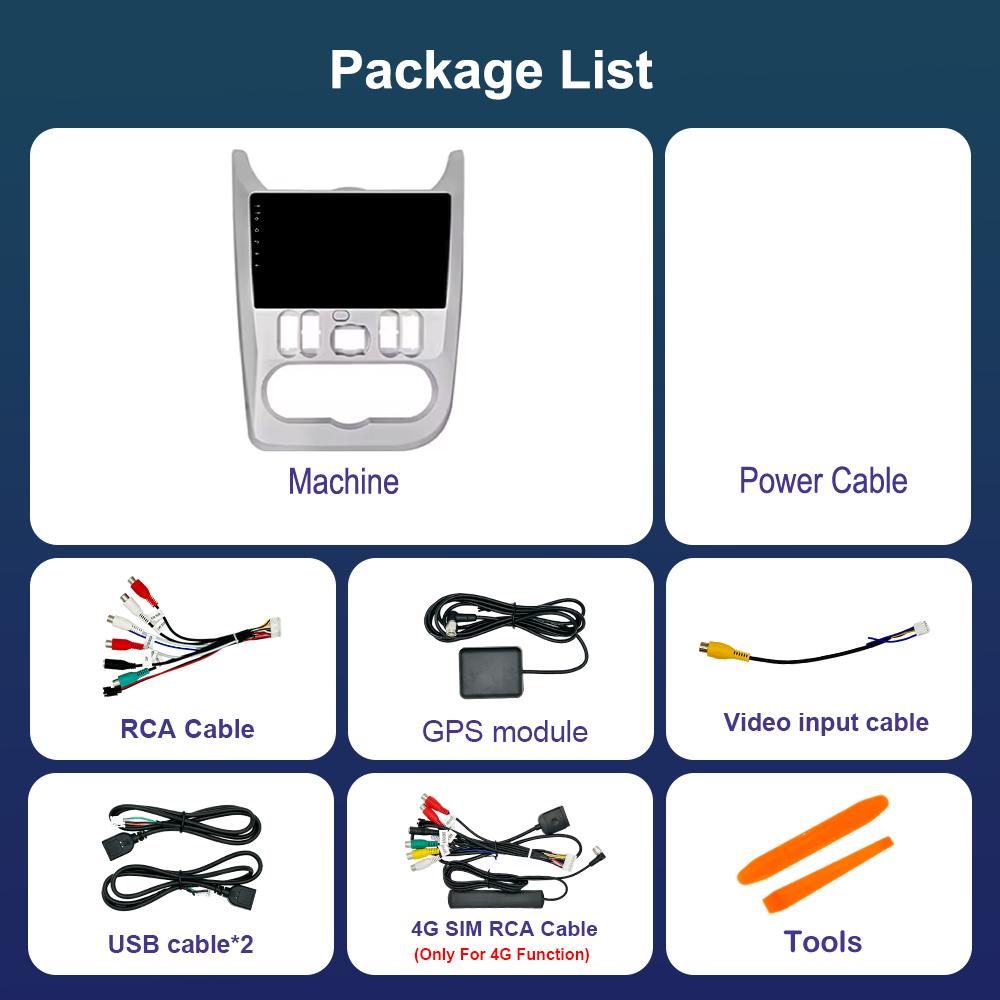 Автомобильный радиоприемник, мультимедийный проигрыватель для Renault Logan 1 Sandero 2009 - 2015 Android OS, беспроводная система Carplay, WiFi, головное устройство, GPS-навигация