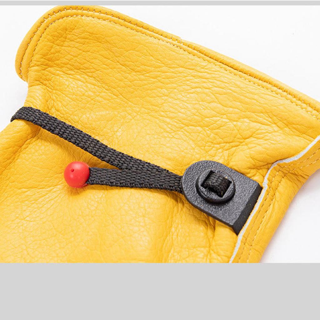 Work Gloves Prevent Slip Wearable Adjustable Soft Protective Faux Cowhide Gloves for Gardening