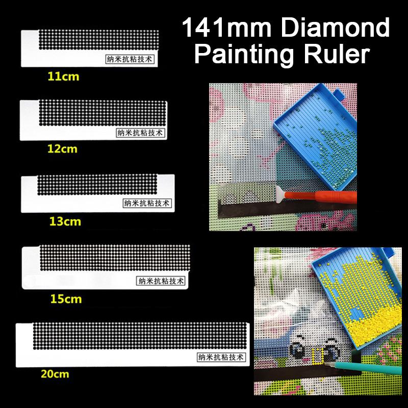 141 мм Алмазная сетка Линейка Форма Антипригарный Сверлильный Инструмент Вышивки Живописи