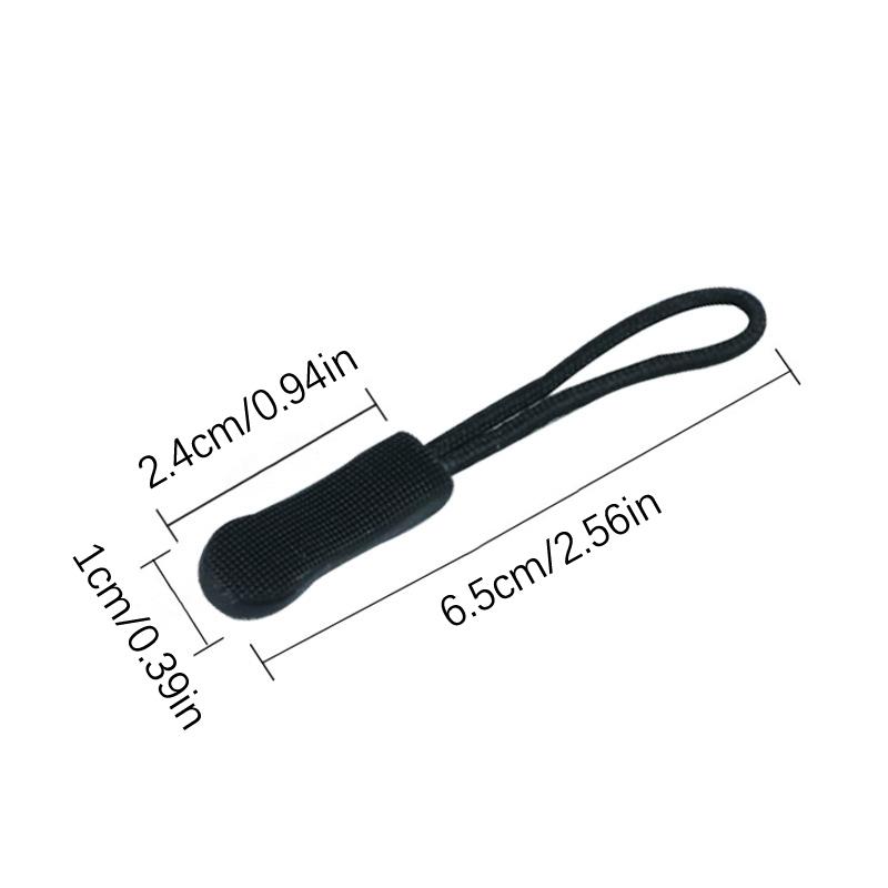 10 Pcs Zipper Pull Puller End Fit Rope Tag Replacement Clip Broken Buckle Fixer Zip Cord Tab Travel Bag Suitcase Tent