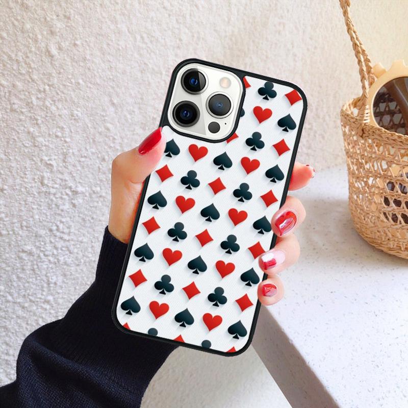 Игральные Карты Масти Символы Чехол для Телефона для iPhone 17 Air 16 Coque 15 14 12 13 PLUS 11 PRO MAX Задняя Крышка Fundas Shell