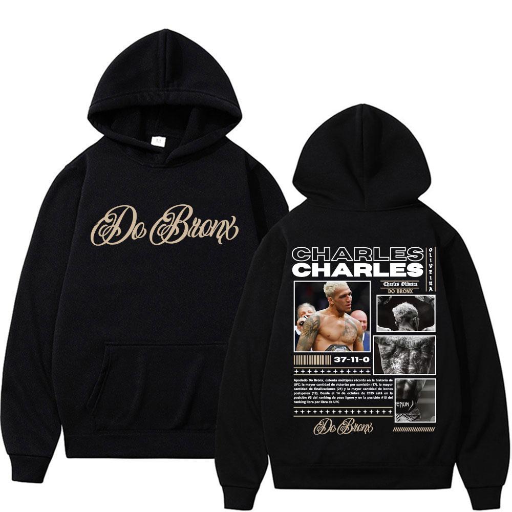 Charles Oliveira Do Bronx Graphic Hoodies Men Women Fashion Vintage Classic Sweatshirts High Quality Casual Pullovers Streetwear