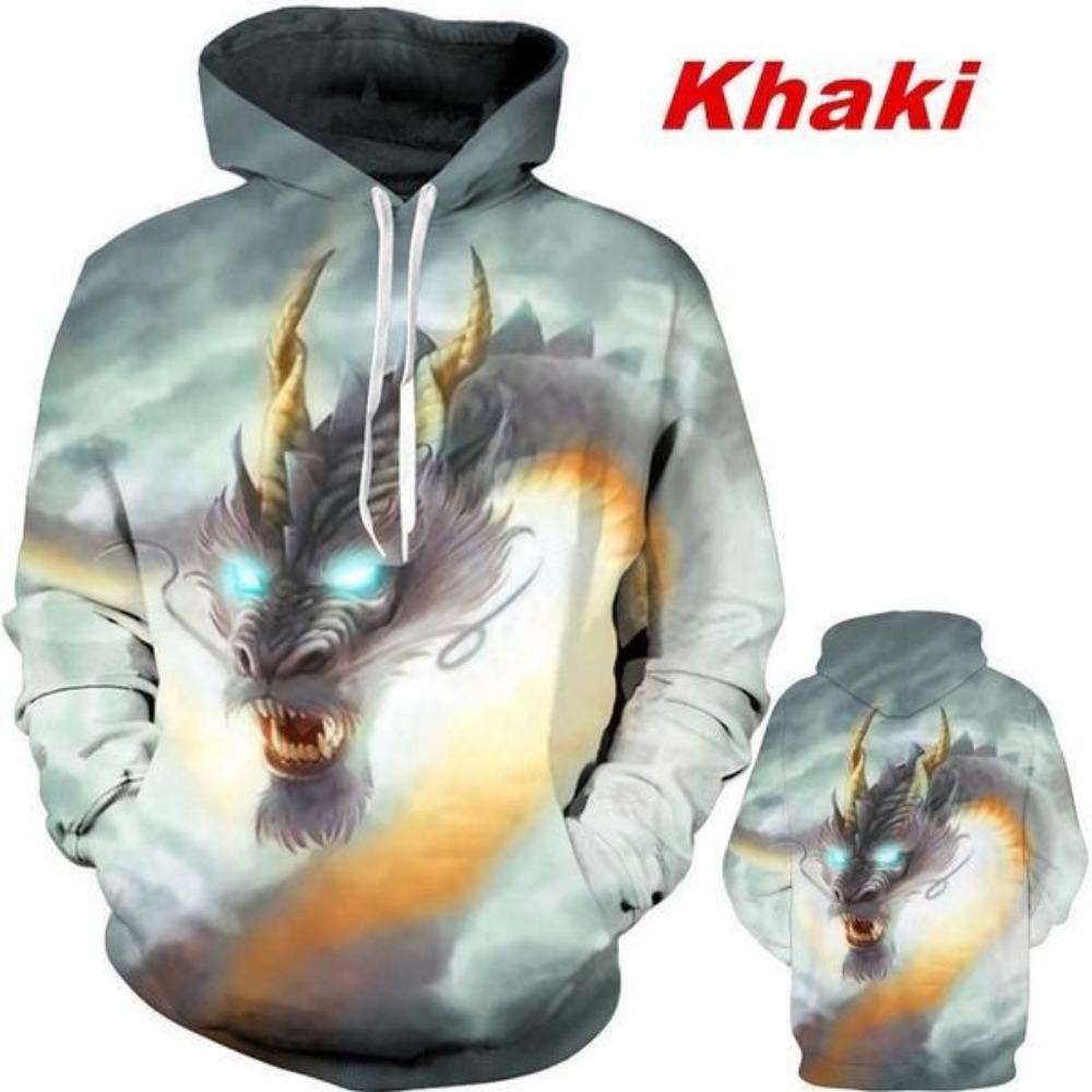 Горячая Распродажа толстовки с капюшоном с принтом дракона 3D, новая модная толстовка с капюшоном с драконом, крутая хип-хоп уличная одежда, пуловер, толстовка, топ XS-5XL