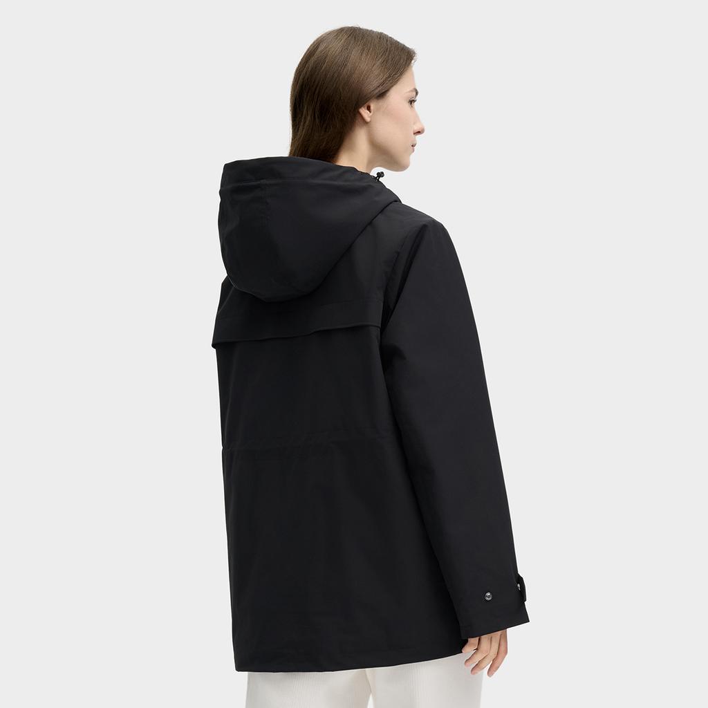 Fila Серия Наследие Модный Повседневный Свободный Теплый Хлопковый Жакет с Капюшоном Женские куртки Черный F11W518904F-BK