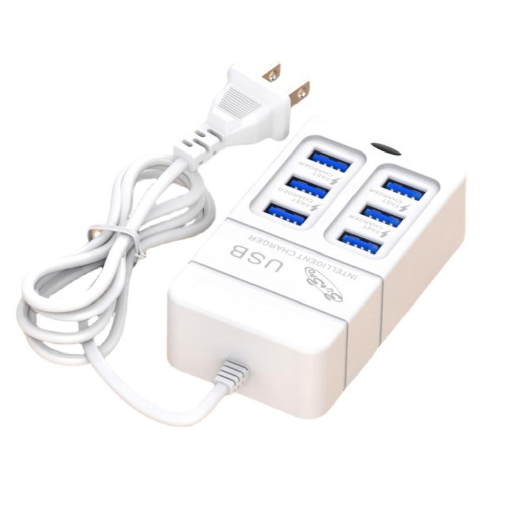 6 IN 1 USB Charger PD Type C 35W Fast Charging Wall Phone Charger Adapter Quick Charge 3.0 USB Hub EU US Plug USB Type C Charger