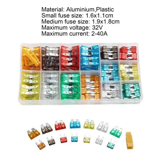 220Pcs Plug-in Type Car Fuses Widely Used Accessories Reliable Durable Fuses Insert for Automobile