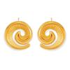 New Retro Metal Textured Earrings for Women with High-end Spiral Fashion Niche Earrings