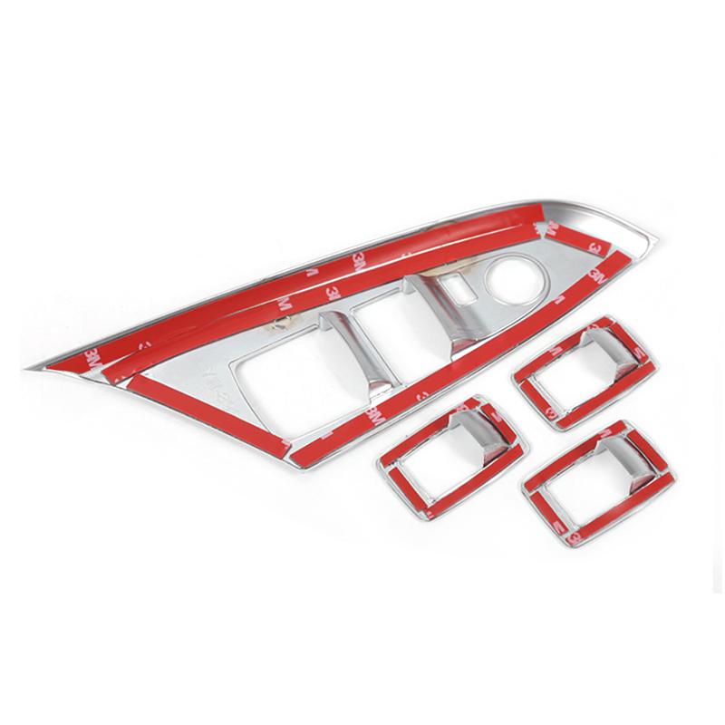 Carbon Fiber Texture Car Window Lift Panel Switch Button Frame Cover Trim For BMW X3 F25 X4 F26 2013 2014 2015 2016