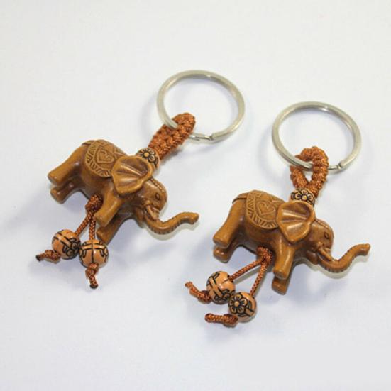 Lucky Elephant Смола Кулон Брелок Автомобильный Брелок Держатель Сумка Кошелек Декор Подарок