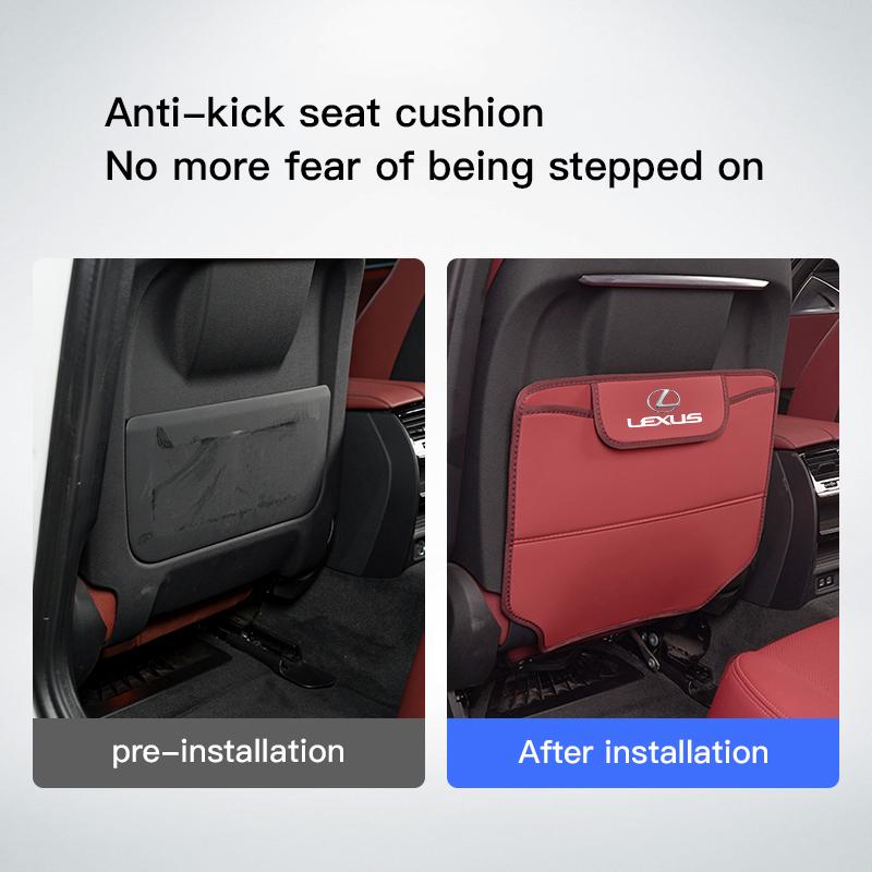 PU Leather Car Seat Backrest Child Anti-Kick Pad For Lexus F SPORT GX460 Ct200h IS250 ES 220D IS200 Fsport GS GX IS LS LX NX RX