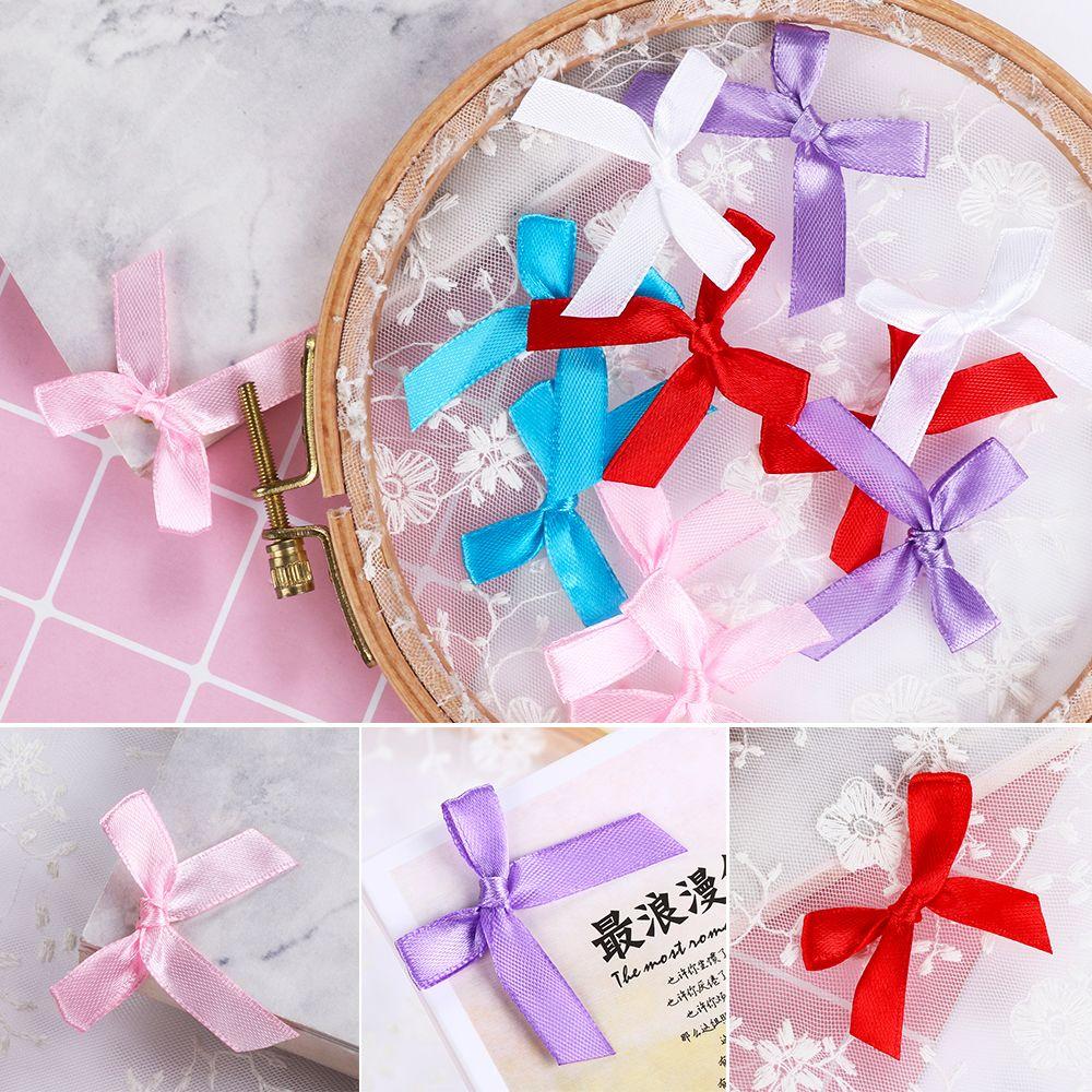 100pcs/set Hair Headwear Handmade Accessories Wedding Decoration Sewing DIY Craft Satin Ribbon Bow