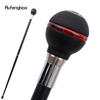 Black Red Leather Ball Silver Walking Cane Fashion Decorative Walking Stick Gentleman Elegant Cosplay Cane Crosier 92cm