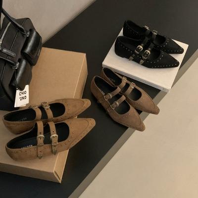 Ретро туфли-лодочки с острым носком, мелким вырезом, скрытой платформой, женские, новый дизайн 2025, в французском стиле позднего вечера, туфли Мэри Джейн