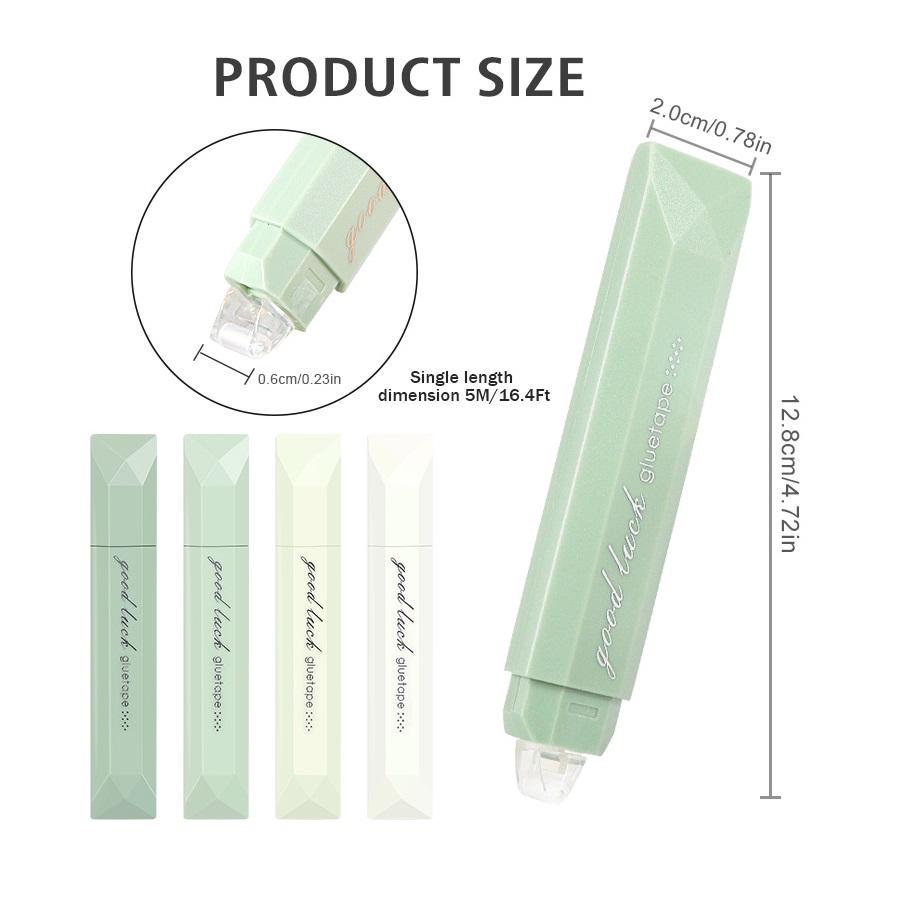 4/5 шт. Клейкая лента градиентного цвета, ручка-роллер для двусторонней клейкой ленты, для заметок, дневника, рукоделия