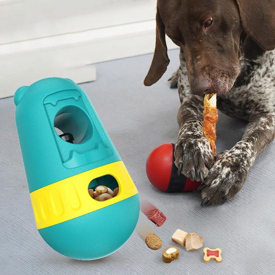 Dog Puzzle Feeder Dog Treat Dispensing Toy with Anti-choking Bully Sticks Holder Interactive Puppy Slow Feeder for Small Medium Large Dogs