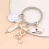 Nurse Keychain,Nursing Graduation Gift for Nurses Women,Mask Medical Tool Injection Syringe Stethoscope Nurse Cap Assistant