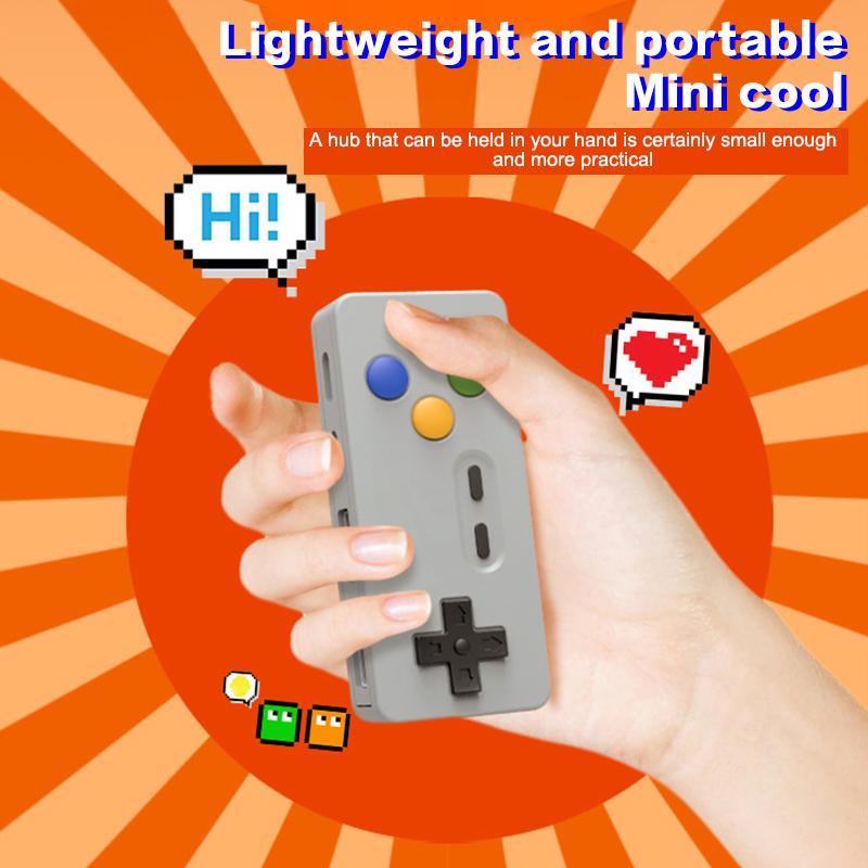 Игровой геймпад 4-в-1, моделирующий хаб, игровой контроллер, компьютерный USB Type-C, USB-C адаптер интерфейса для ноутбука, ПК, мыши, клавиатур, U-диска