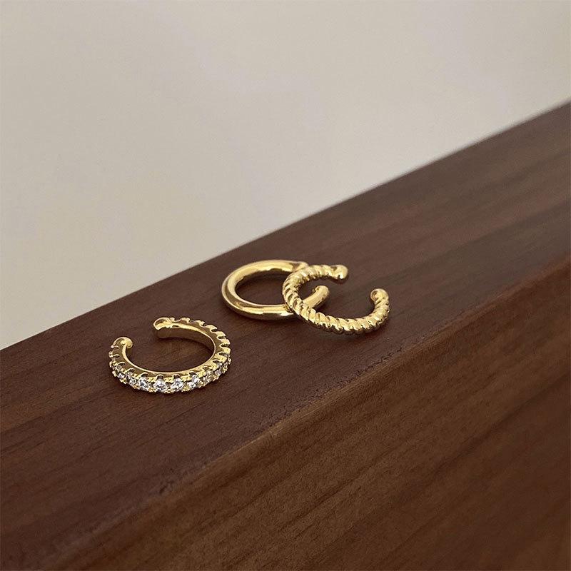 3Pcs Simple Round Wrap Earrings Cartilage Ear Clip No Pierce Cartilage Earrings Ear Cuff