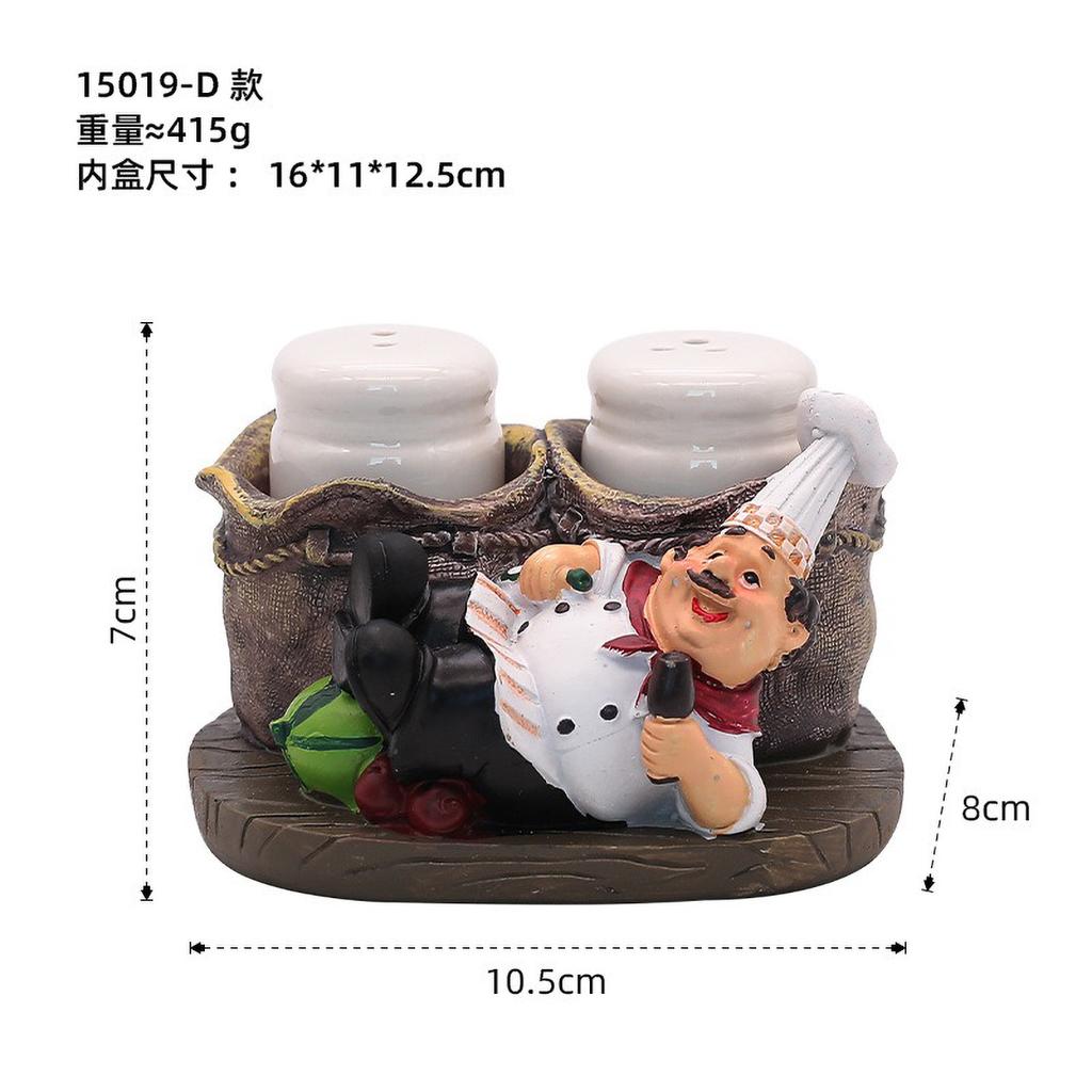 Американский Шеф-повар Функциональное Украшение Смола Ресторан Бар Кофейня Полка для Бутылки с Перцем