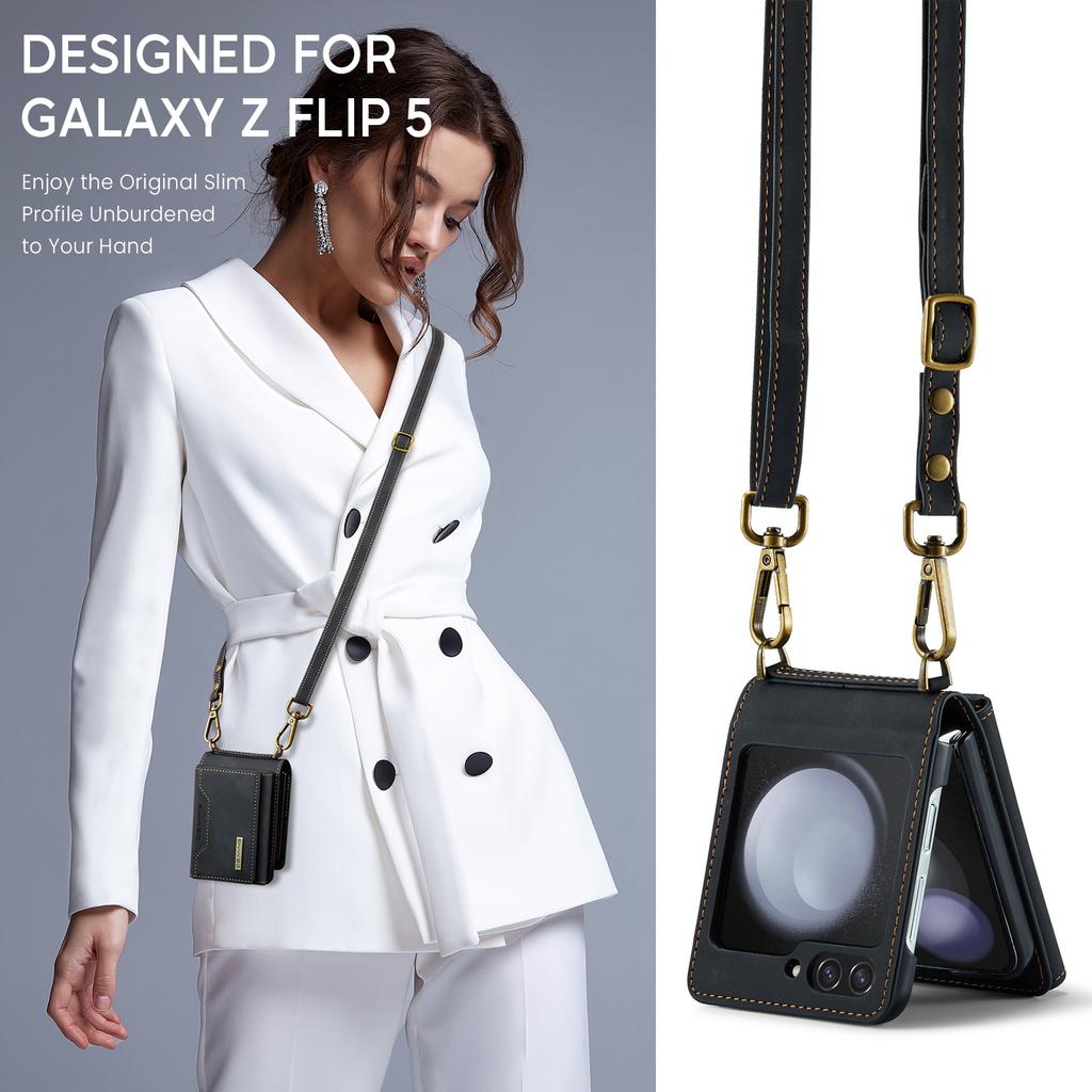 Для samsung z flip 5 противоударный кожаный чехол-кошелек для Samsung Galaxy Z Flip 5 Flip5 Zflip5 слот для карт защитный чехол Capa