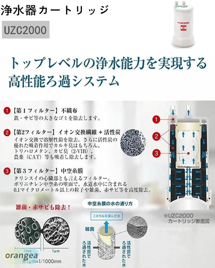 Картридж для очистителя воды Napring UZC2000 Под раковиной Вещества BUC12001 Предыдущий продукт Картридж для раковины [13 Удаление]