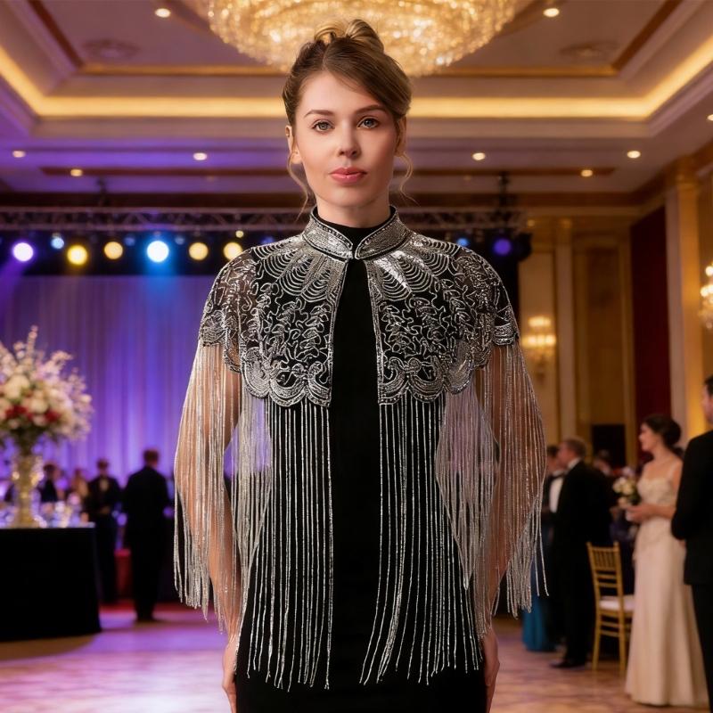 Роскошный индийский шаль с длинными кистями, вышивкой бисером и мягкой полиэстеровой тканью. Богемная бахрома, вечерний платок.