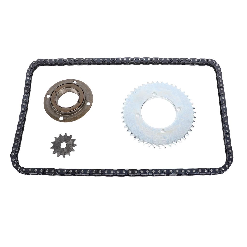 T8F Front Rear Sprocket Chain Kit Steel 120 Links Chain 13T 10mm H Hole Front Sprocket 44T 4 Hole