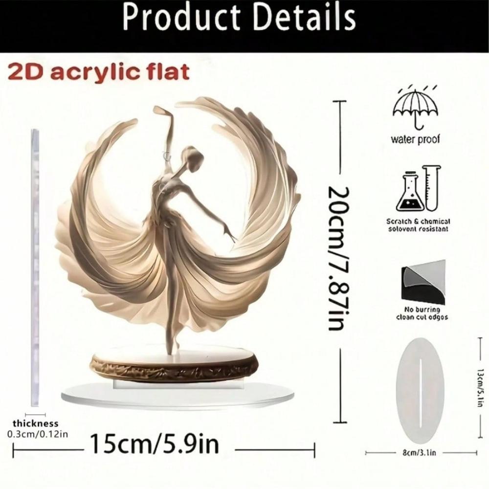 20см 2D Акриловая Балерина Настольное Украшение для Гостиной и Офиса
