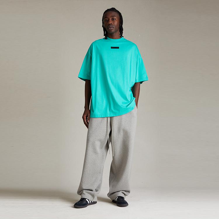 Fear of God Essentials Футболка с коротким рукавом Мятный лист Мужские топы Зеленый 125SP244192F
