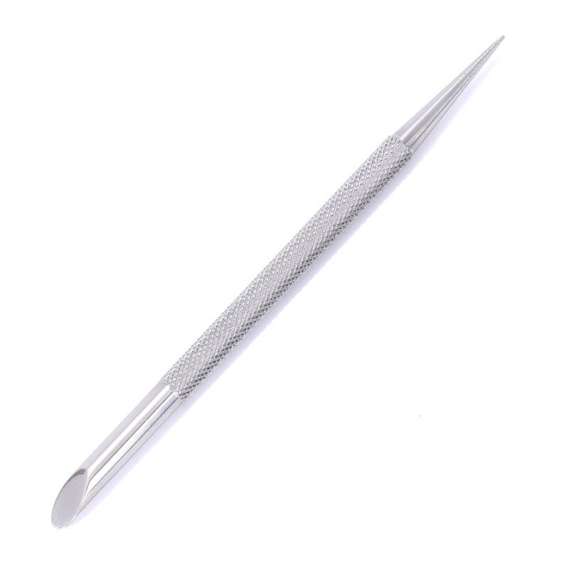 Nail Art Stainless Steel Nail File Double Head Pointed Head Flat Head Multifunctional Nail Polishing Tool Reticulated Nail Trimmer