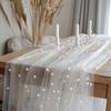 Semi Transparent Table Flag 0.75*3M Table Runner Wedding Arch Drapes  Baby Shower