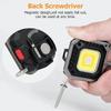 Mini COB Keychain Flashlight Protable Work Light USB Rechargeable Pocket Torch Outdoor Camping Fishing Emergency Lamp