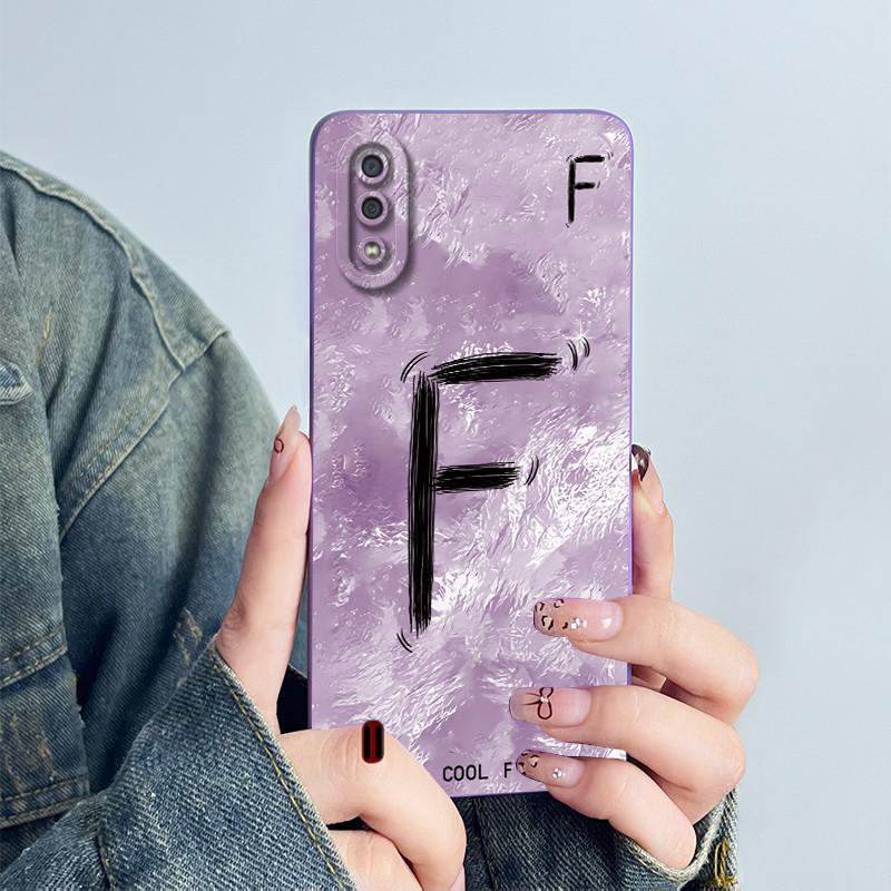 Для Samsung Galaxy A01 A015 Мягкий Жидкий Силиконовый Чехол для Телефона SamsungA01 Защитный Чехол Сладкий Цветок Буква Печатная Задняя Крышка