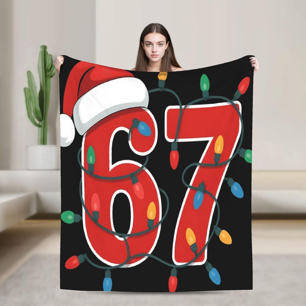 Do The Math 67 Meme Funny Six Seven Blanket Quality Warm Soft Bedding Throws Winter Children Chair Sofa Bed Novelty Bedspread