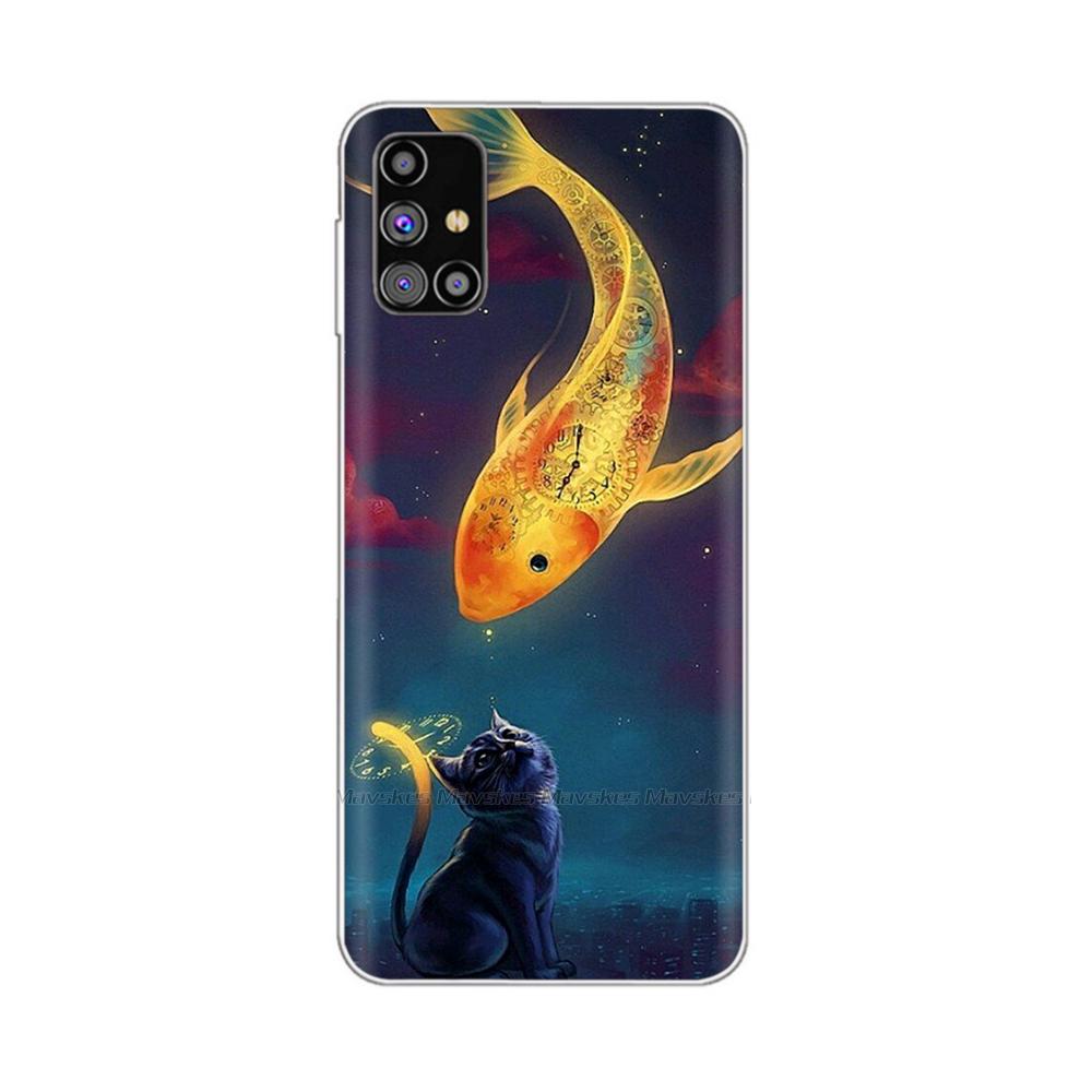 Для Samsung Galaxy M31S Чехол SM-M317F M 31s Прозрачный Ударопрочный Мягкий Силикон Защитный Чехол для Телефона Для Samsung M31s M317 Бампер Funda