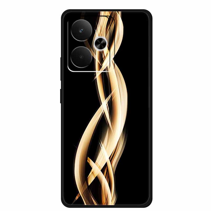 Для телефона Realme GT 7 T 7T Чехол Модные Фото Черный Силикон Мягкая Задняя Крышка Чехол Для Realme GT 7T GT7 7 T Чехол GT7T Coque Capa
