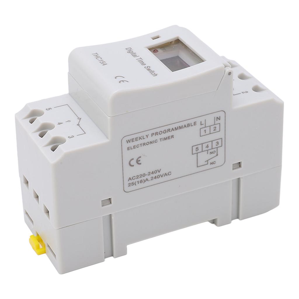 Цифровой таймер с ЖК-дисплеем, программируемое недельное реле времени для железнодорожных перевозок AC220?240В 16А THC15A