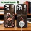Милый чехол для телефона M-Monchhichi для iPhone 17, 16, 15, 14, 13, 12, 11 Plus, Pro, магнитный с беспроводной зарядкой Magsafe