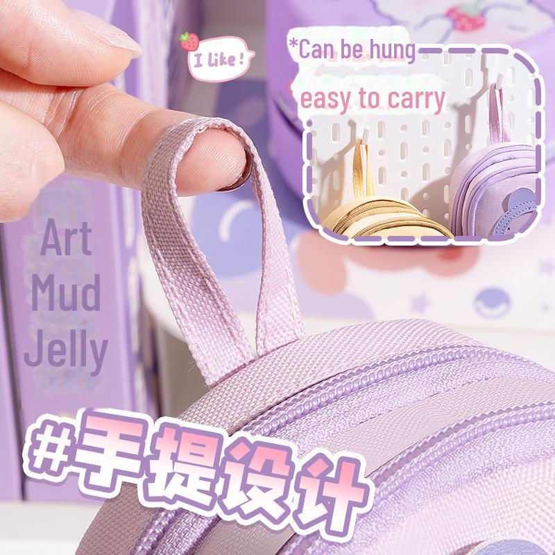 Пенал для детей с рисунком «Кремовый медведь» — большая вместимость, устойчивость к грязи, милый и креативный дизайн для учеников начальной школы