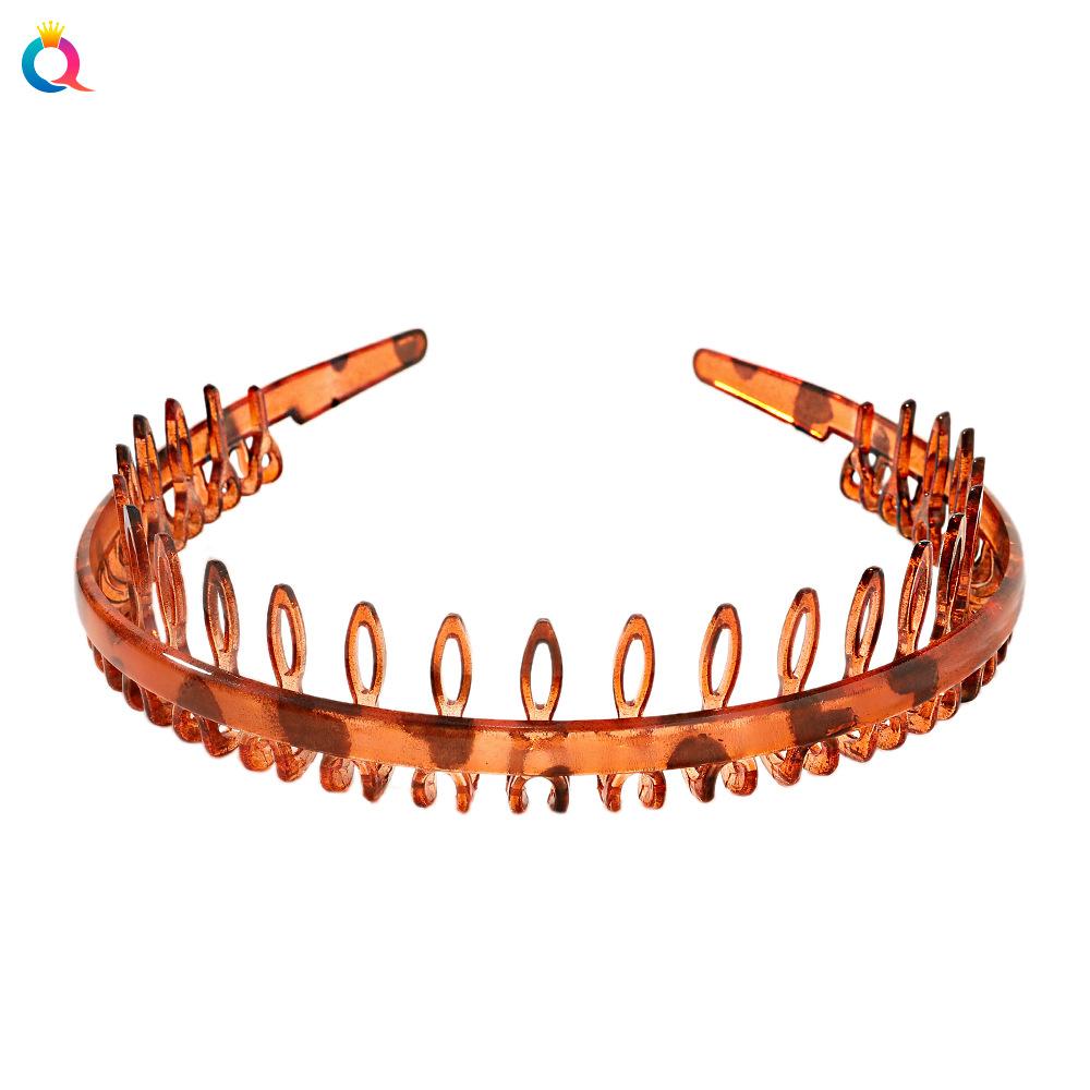 Нескользящая зубчатая повязка на голову с нажимом на волосы, челка, сломанная повязка на голову, простая черная коричневая повязка на голову для женщин