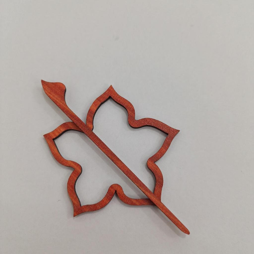 Брошь-булавка для шарфа и шали в виде животного из дерева - подарок для женщин