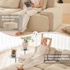 Cloud Modular Sofa Boneless L-Shaped Sofa, Modular Sofa with Ottoman, 3-Seater Corduroy Cloud Sofa for Living Room, Assembly-Free Sofa, Beige