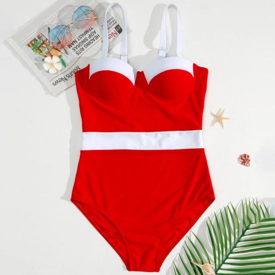 Convenient Women Swimwear Easy To Wear Slim Style Nylon Stretchy Fine Texture Women Swimwear for Beach