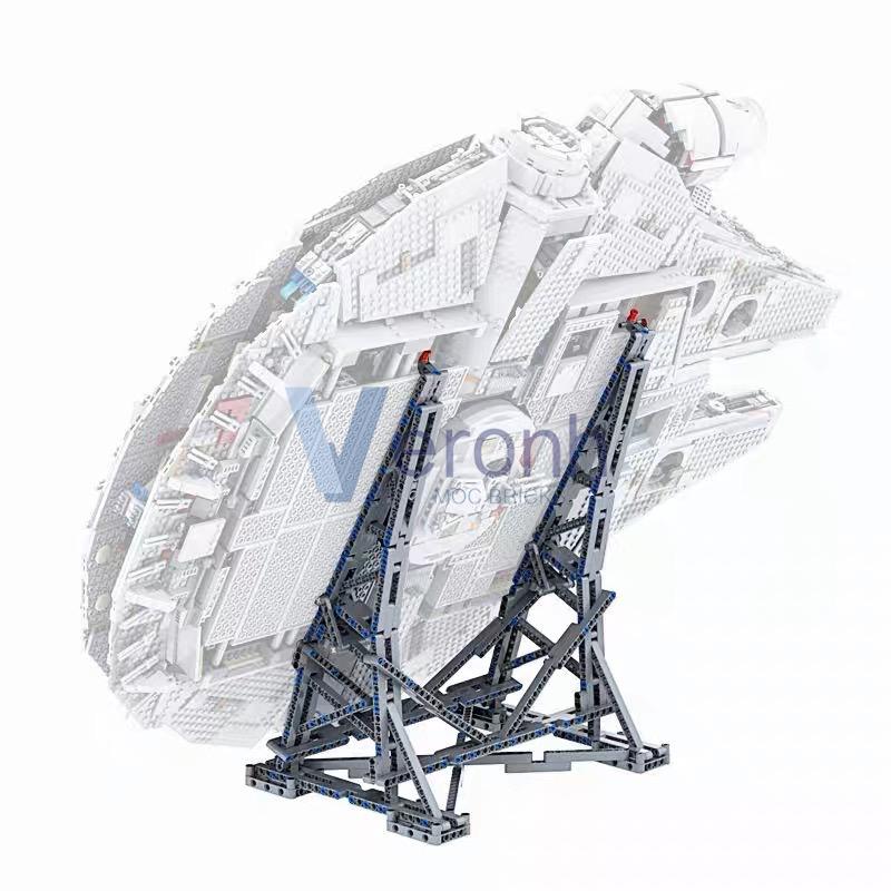 407 шт. Конструктор Космический корабль Тысячелетие MOC Вертикальная подставка для дисплея Совместим с 75192 Сокол Модель для Ultimate Collector's