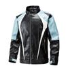 PU Leather Men's Jacket Spring and Autumn New Stand-up Collar Motorcycle Jacket Versatile Trendy Men's Jacket Outerwear