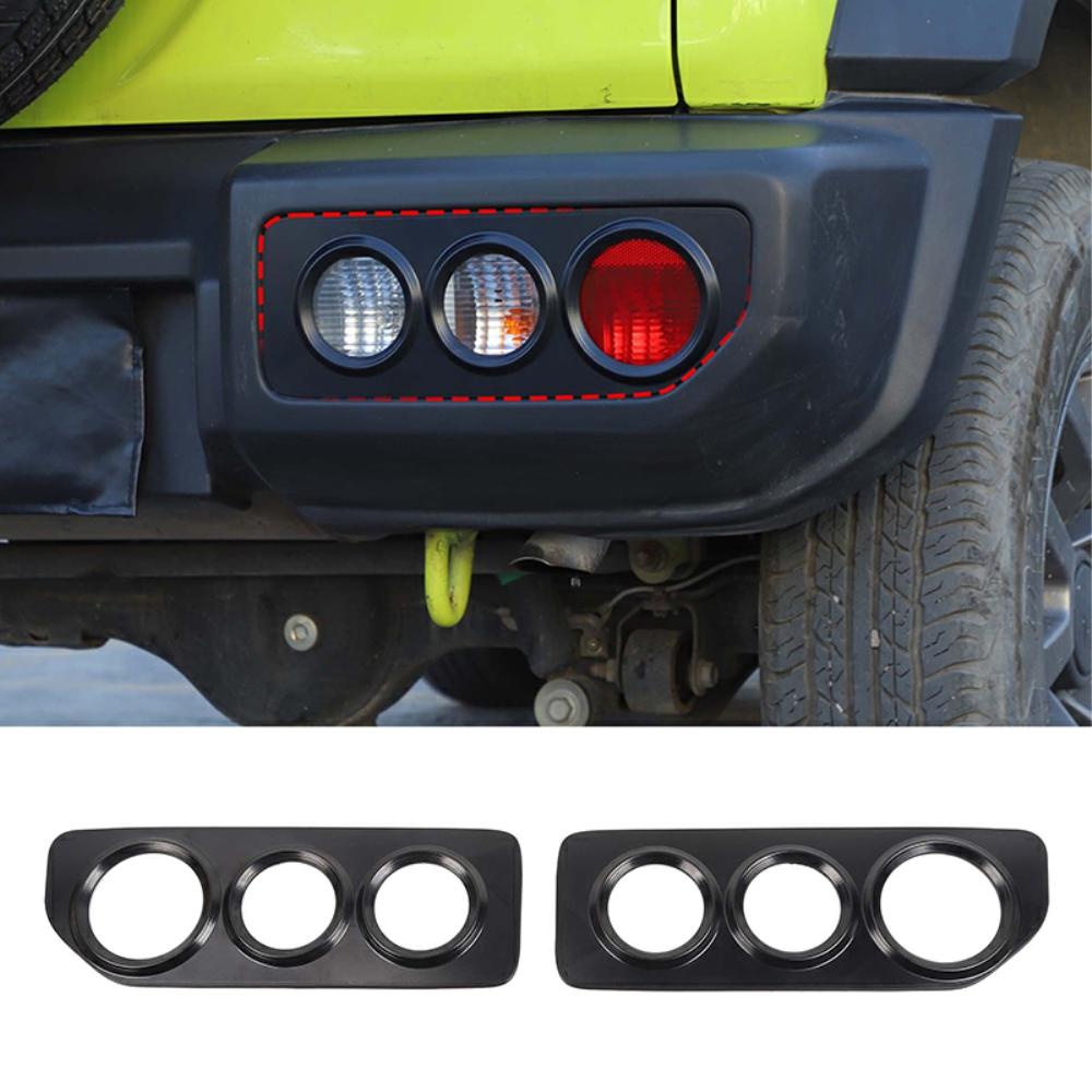 Car Tail Light Trim Decoration Cover for Suzuki Jimny 2019 2020 2021 2022 2023 Exterior Accessories, ABS Black